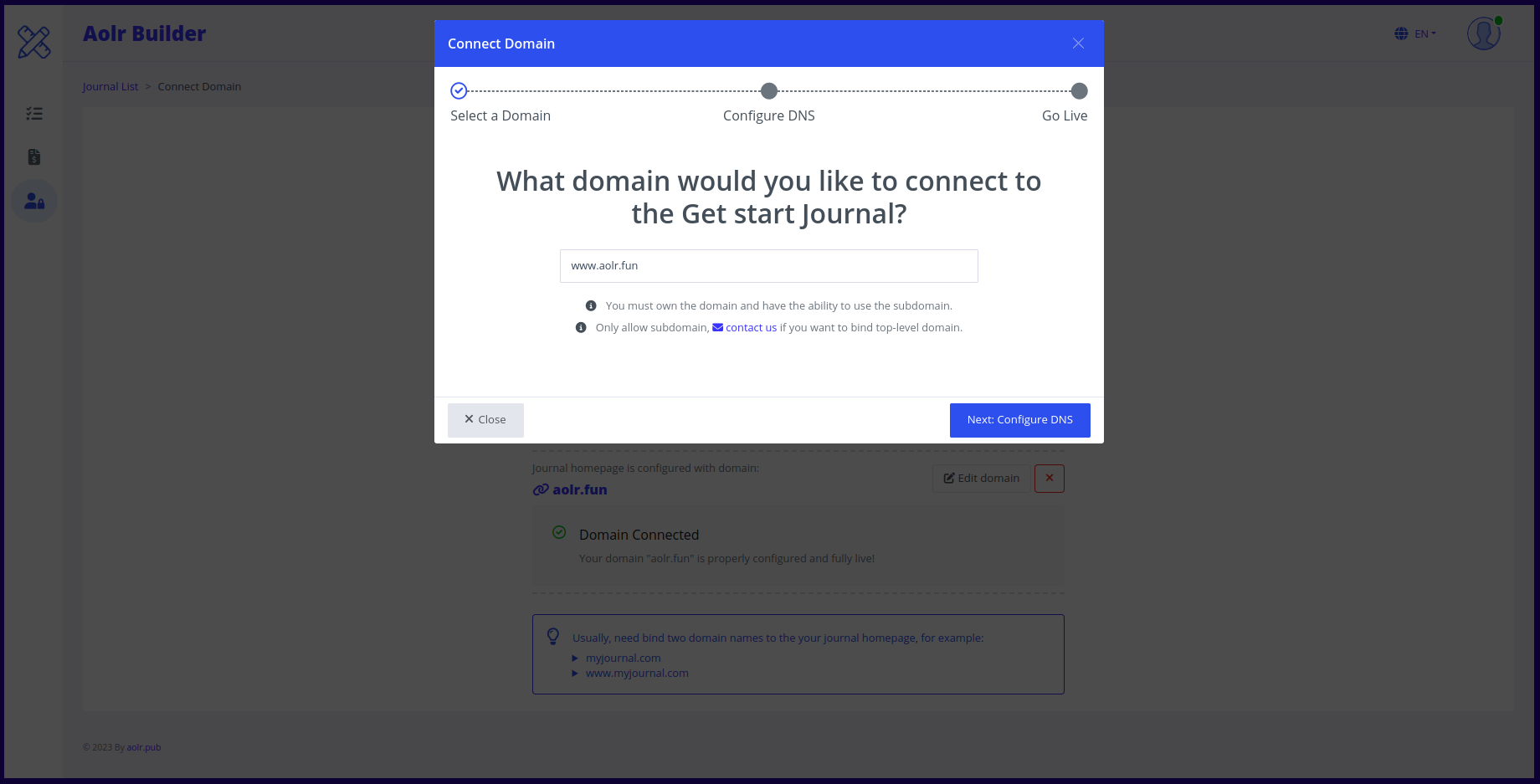 Bind Domain Example 1